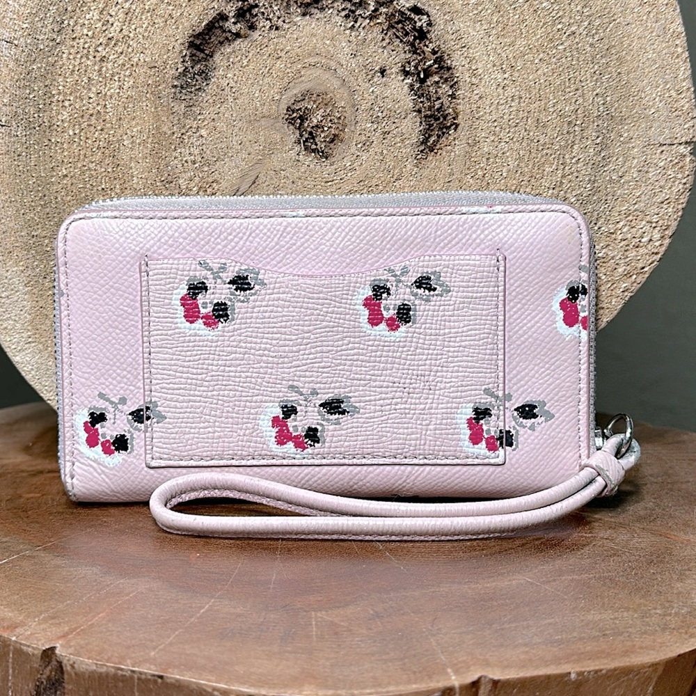 COACH Floral Crossgrain Wallet/Wristlet - Picture 2 of 14